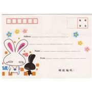 Love Bunny kawaii Envelope with Flowers