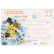 Manga Girl kawaii Envelope blue Hair