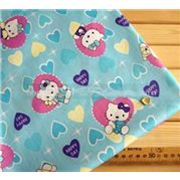 Hello Kitty Fabric blue hearts Sanrio 0.5m