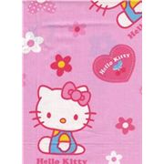 pink kawaii fabric with Hello Kitty and flowers 0.5m