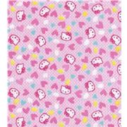 pink kawaii fabric with Hello Kitty heads 0.5m