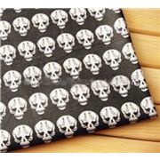 black skull fabric emo rockabilly half yard