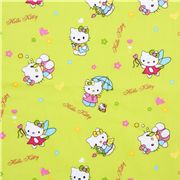 green Hello Kitty fabric as fairy, Cupid, school girl