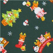 green kawaii Christmas fabric panda Santa Claus