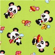 green panda fabric fly agaric from Japan kawaii