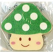 green toadstool mushroom eraser glitter cute kawaii