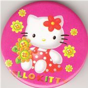 pink Hello Kitty Flower Dress kawaii Badge