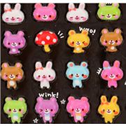 kawaii sponge sticker bunny and bear Japan