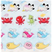 kawaii sponge sticker funny marine animals Japan