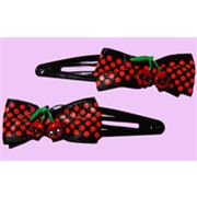 Killer skull cherry hairclips