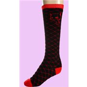 black-red Kitty cat Knee Socks