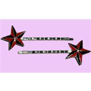 red nautical stars hairpins