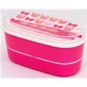 pink Phoenix Bento Box piggy with ribbons Lunch Box