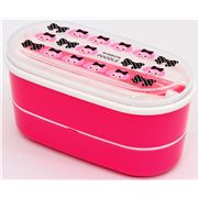 pink Phoenix Bento Box poodle with ribbons Lunch Box