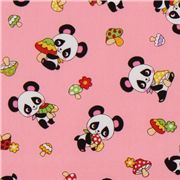 pink panda fabric fly agaric from Japan kawaii