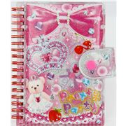 pink sticker collection book crown bear glitter cherry