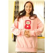 pink teddy bear pullover Korea cute kawaii