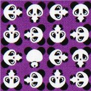 purple panda Kokka oxford cloth fabric from Japan