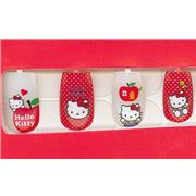 red Hello Kitty artificial nails 20 pieces