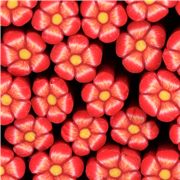 rote Blumen Miniatur Fimo Ton Stangen decotti 5 St�ck