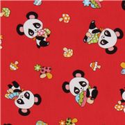 red panda fabric fly agaric from Japan kawaii