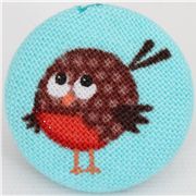 small robin button Michael Miller fabric