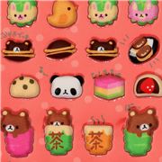 sponge sticker Japanese snacks with animals