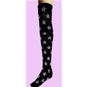 black stars Overknees Socks