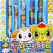 Kawaii Pencil-Set blue bear Korea 8 pieces
