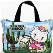 blaue kleine Tenshi Neko Tasche Kaktus