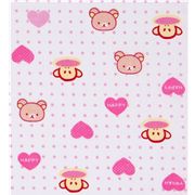 weisser Rilakkuma Stoff B�r mit Affen Herzen 0,5m