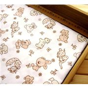 white animals fabric squirrel bunny dog kawaii 0.5m