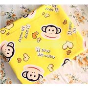 yellow monkeys Fabric with hearts Happy Monkey 0.5m
