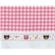 Tiere rosa karierter Kokka Stoff aus Japan kawaii 0,5m