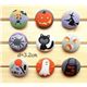 Halloween Kn�pfe Hexe K�rbis Geist Katze 9 St�ck