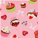 japanischer Cosmo Stoff T�rtchen Makronen rosa