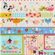 Japanese Cosmo fabric cute circus animals