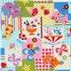 Japanese Cosmo fabric kawaii deer bear elephant blue