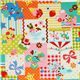 Japanese Cosmo fabric kawaii deer bear elephant green