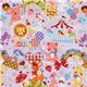 Japanese Cosmo fabric kawaii deer lion unicorn purple