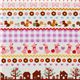 Japanese Cosmo fabric lama squirrel flower purple