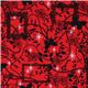 Japanese fabric red roses chains crosses glitter