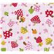 Toadstool mushroom pink Kokka Fabric Japan half yard