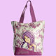 purple Shopper bag Minmie Embroidery