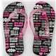Q-Lia Flip-Flops Kinder Sandalen schwarz pink kawaii
