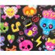 Q-Lia Sticker Glitzer Totenkopf kawaii Aufkleber