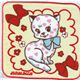 Swimmer kawaii red towel cat ribbon flowers
