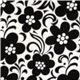 Vera Bradley fabric black-white flowers 0.5m