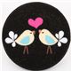 big Lovebirds button Michael Miller fabric button