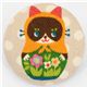 grosser Katze Matroschka Knopf brauner Kokka Stoffknopf